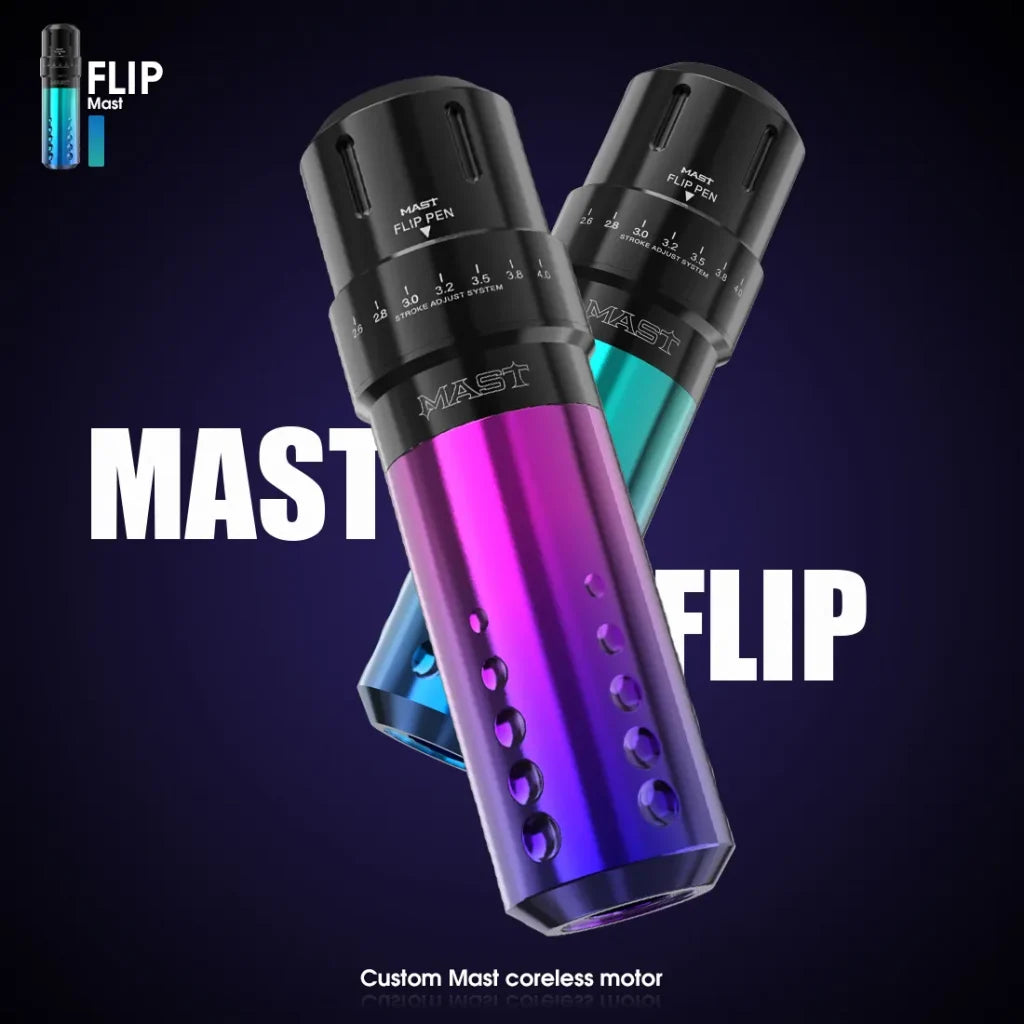 Mast Flip PMU Tattoo Machine Rotary Pen 2.6-4.0MM 6 Strokes Adjustment WQ829
