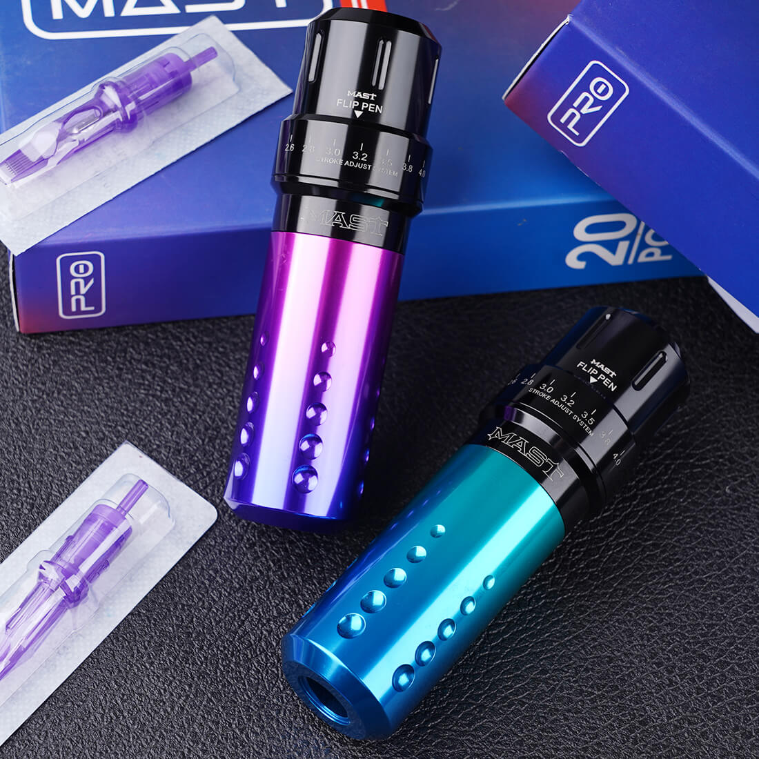 Mast Flip PMU Tattoo Machine Rotary Pen 2.6-4.0MM 6 Strokes Adjustment WQ829