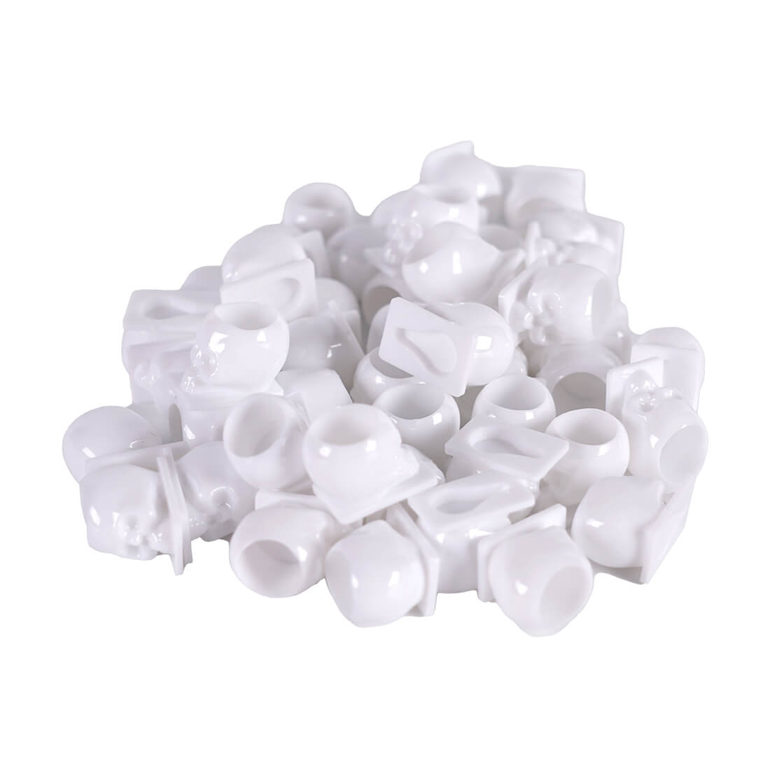 Tattoo Skull Ink Cup Pigment Cup with Base - 50PCS