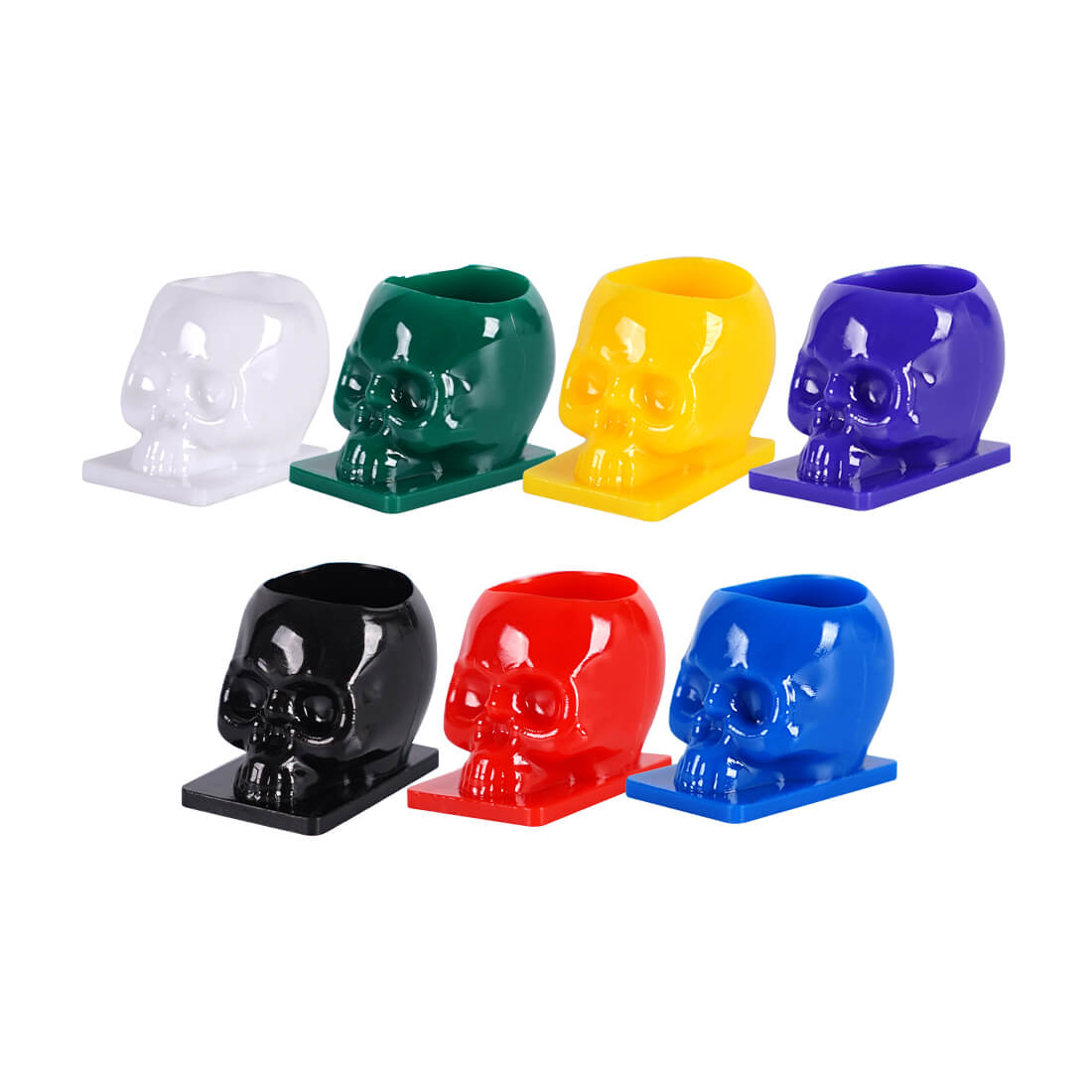 Tattoo Skull Ink Cup Pigment Cup with Base - 50PCS
