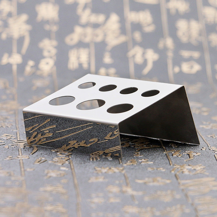 Stainless Steel 7-Hole Ink Holder – Durable & Efficient Color Cup Stand - 10PCS