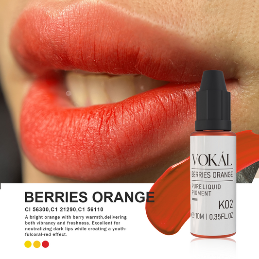 VOKÁL™ K02 BERRIES ORANGE – Water-Based Lip Pigment (10ml)