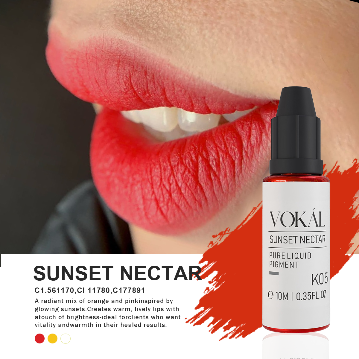 VOKÁL™ K05 Sunset Nectar – Water-Based Lip Pigment (10ml)