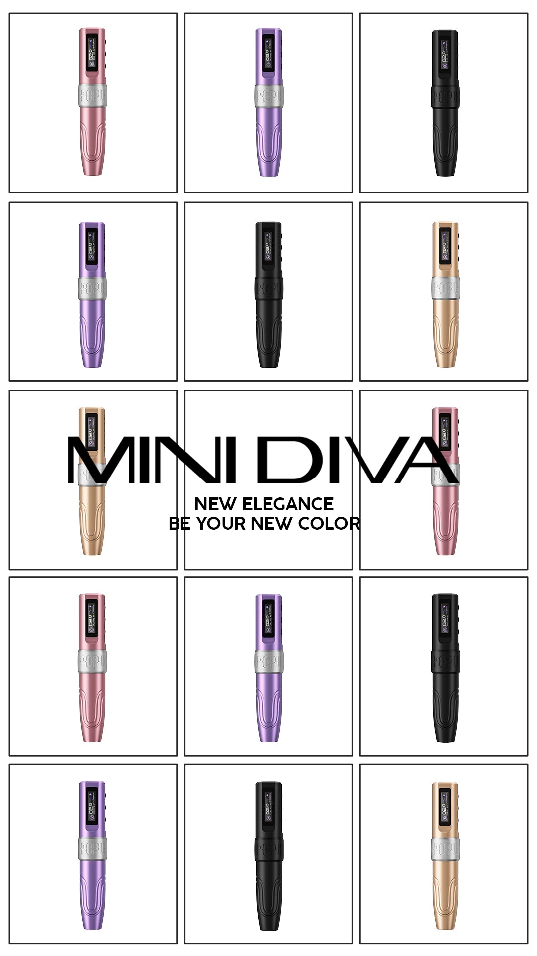 💜POPU MINI DIVA 2V Start-Up Wireless PMU Machine – 3.0mm Stroke - Free Shipping