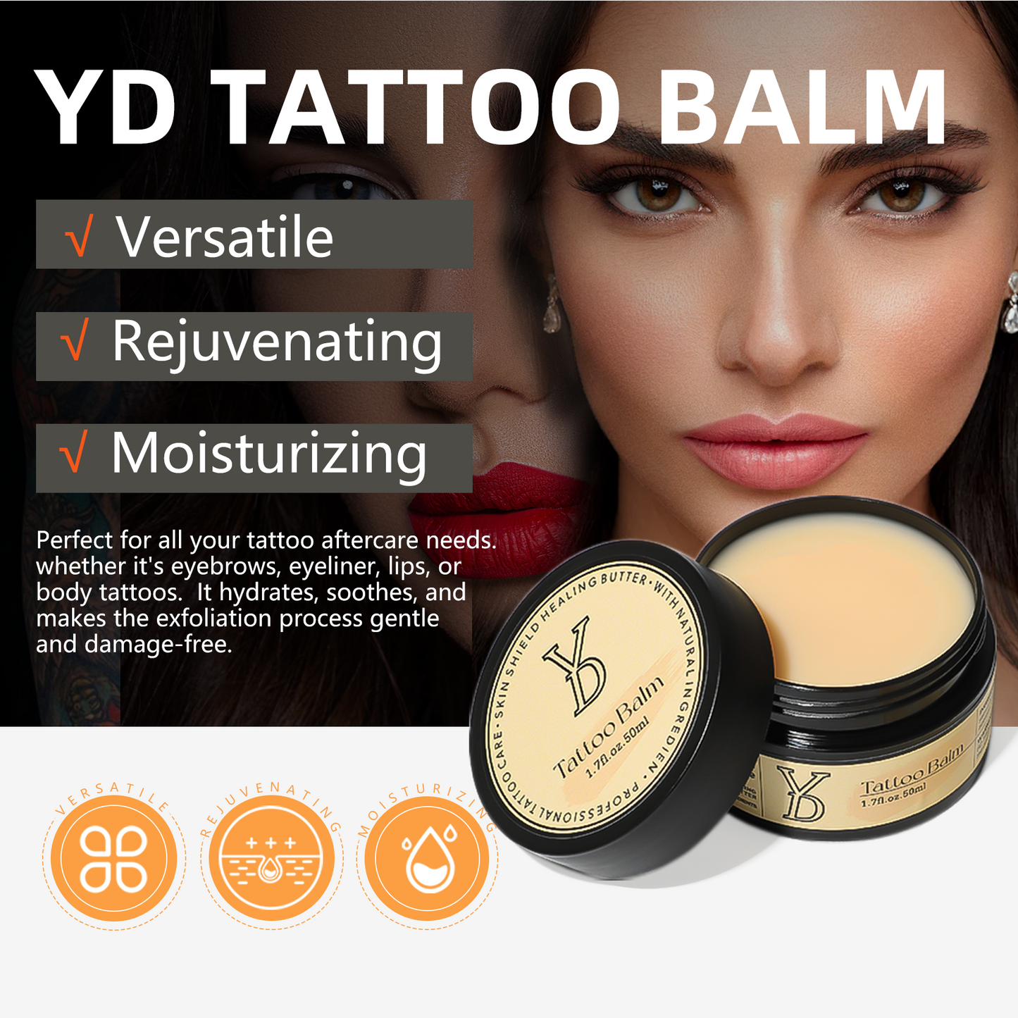 Tattoo Balm – Premium Aftercare for Tattoos, PMU & Microblading (50ml)