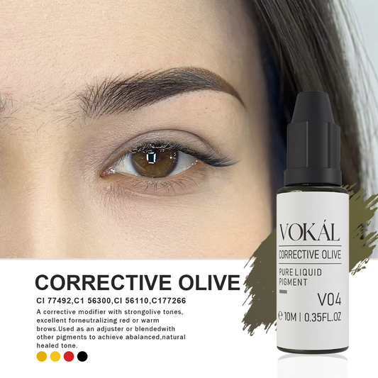 VOKÁL™ V04 Corrective Olive – Water-Based Brow Pigment (10ml)
