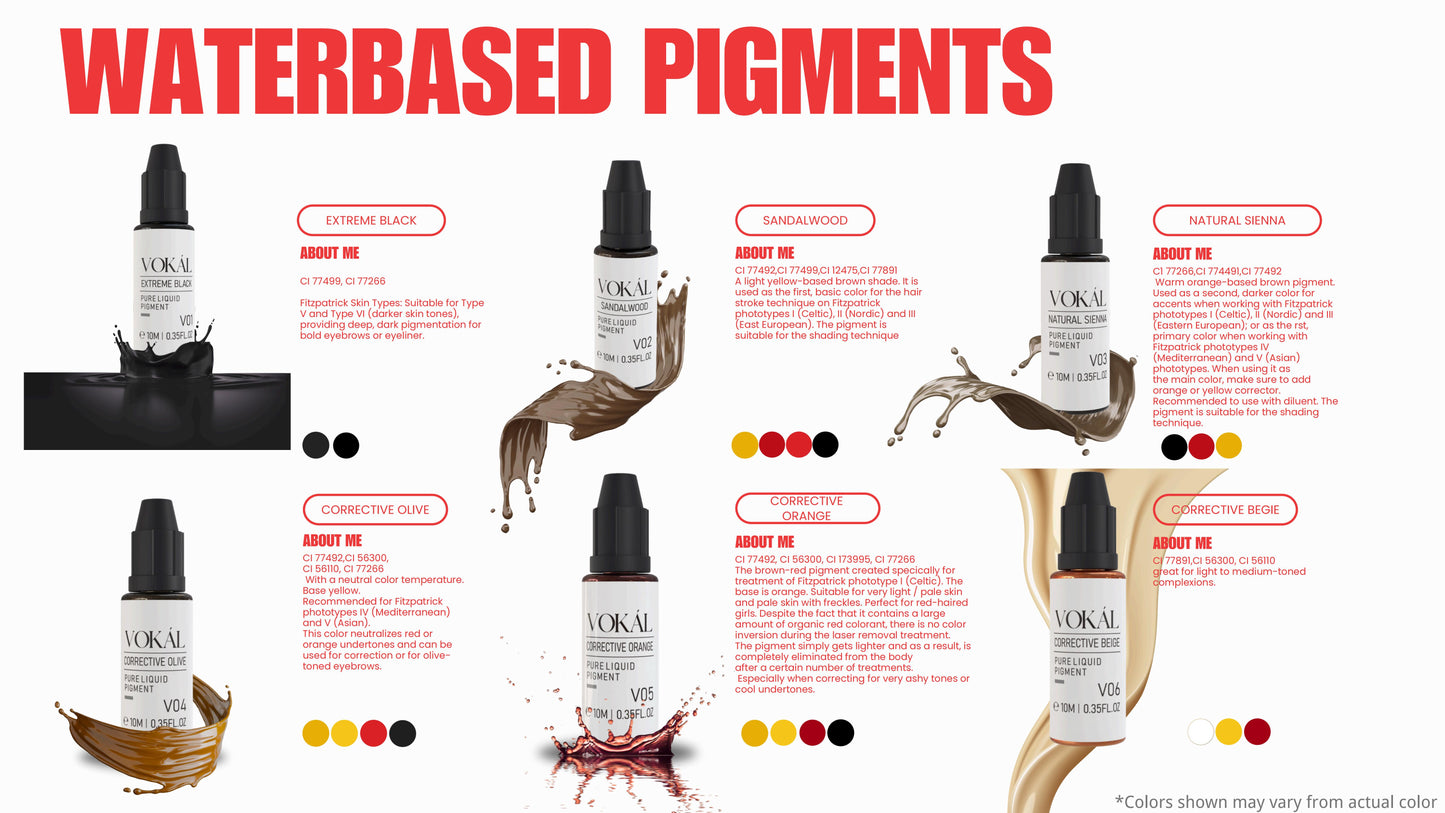 VOKAL™ Professional Water-Based Pigments – 10ml Collection