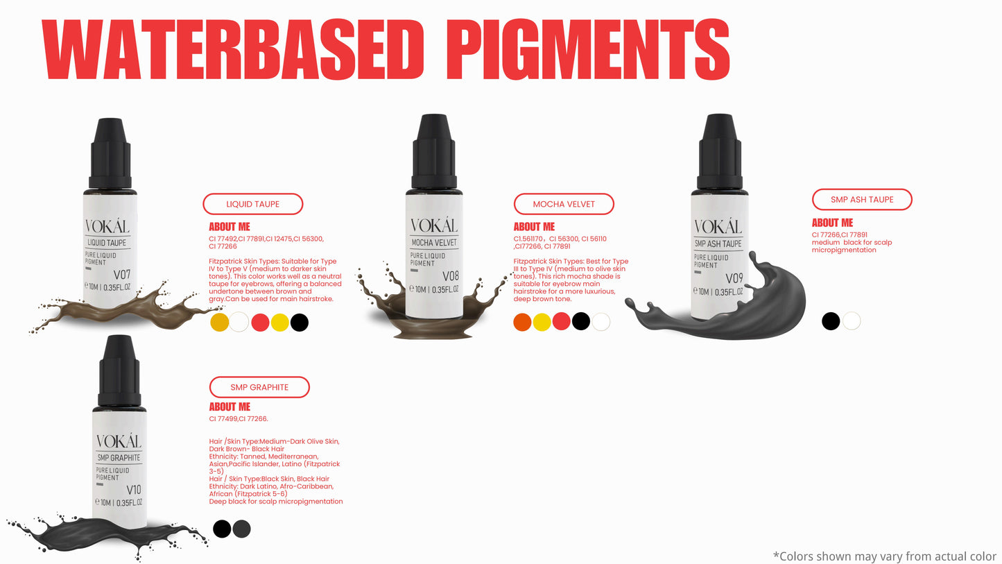 VOKAL™ Professional Water-Based Pigments – 10ml Collection