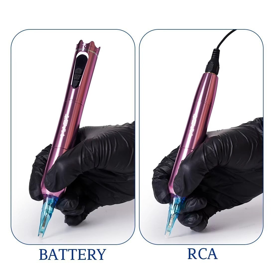 Máquina de tatuaje inalámbrica Mast Crown PMU con batería y cable de clip RCA