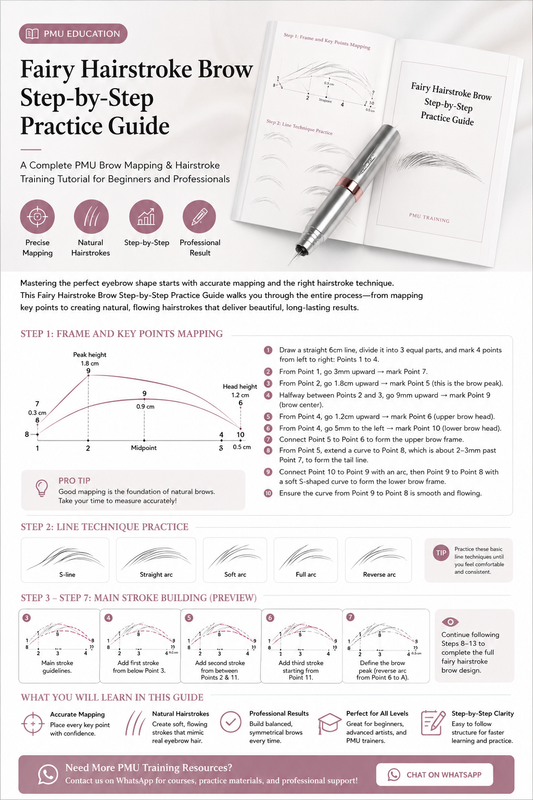 Mastering the Fairy Brow: Step-by-Step Hairstroke Training Guide for PMU Artists