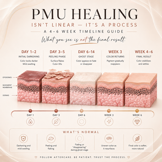 PMU Healing Stages: Day-by-Day Guide for Perfectly Healed Brows, Lips, and Eyeliner