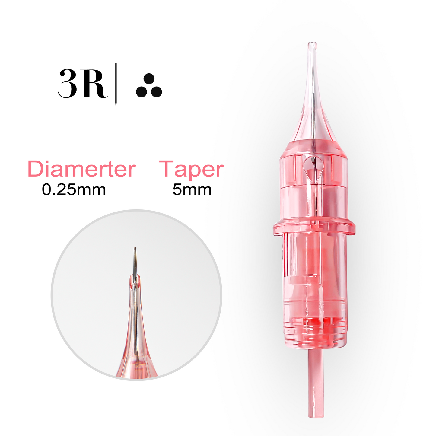 Pink Crystal Universal Cartridge Needles - Professional Cartridges for PMU and Tattoo Artists