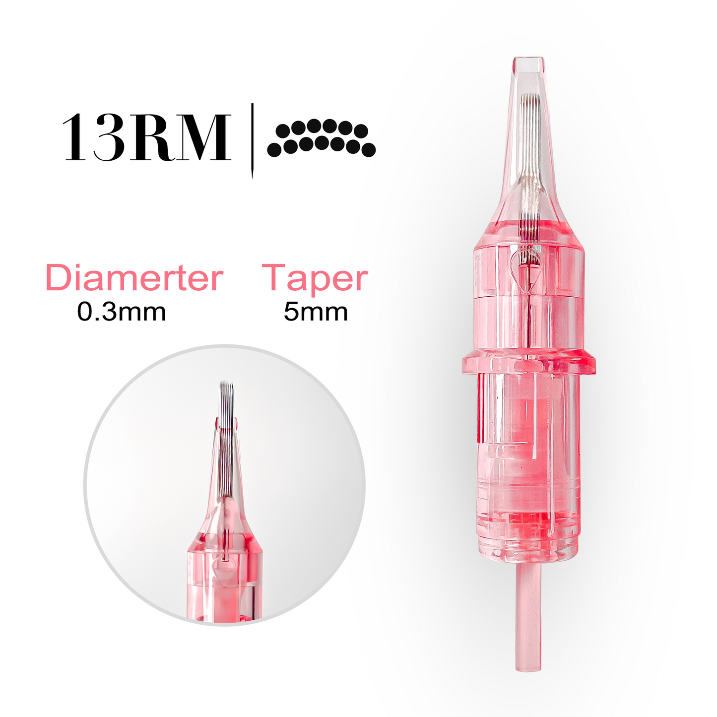 Pink Crystal Universal Cartridge Needles - Professional Cartridges for PMU and Tattoo Artists