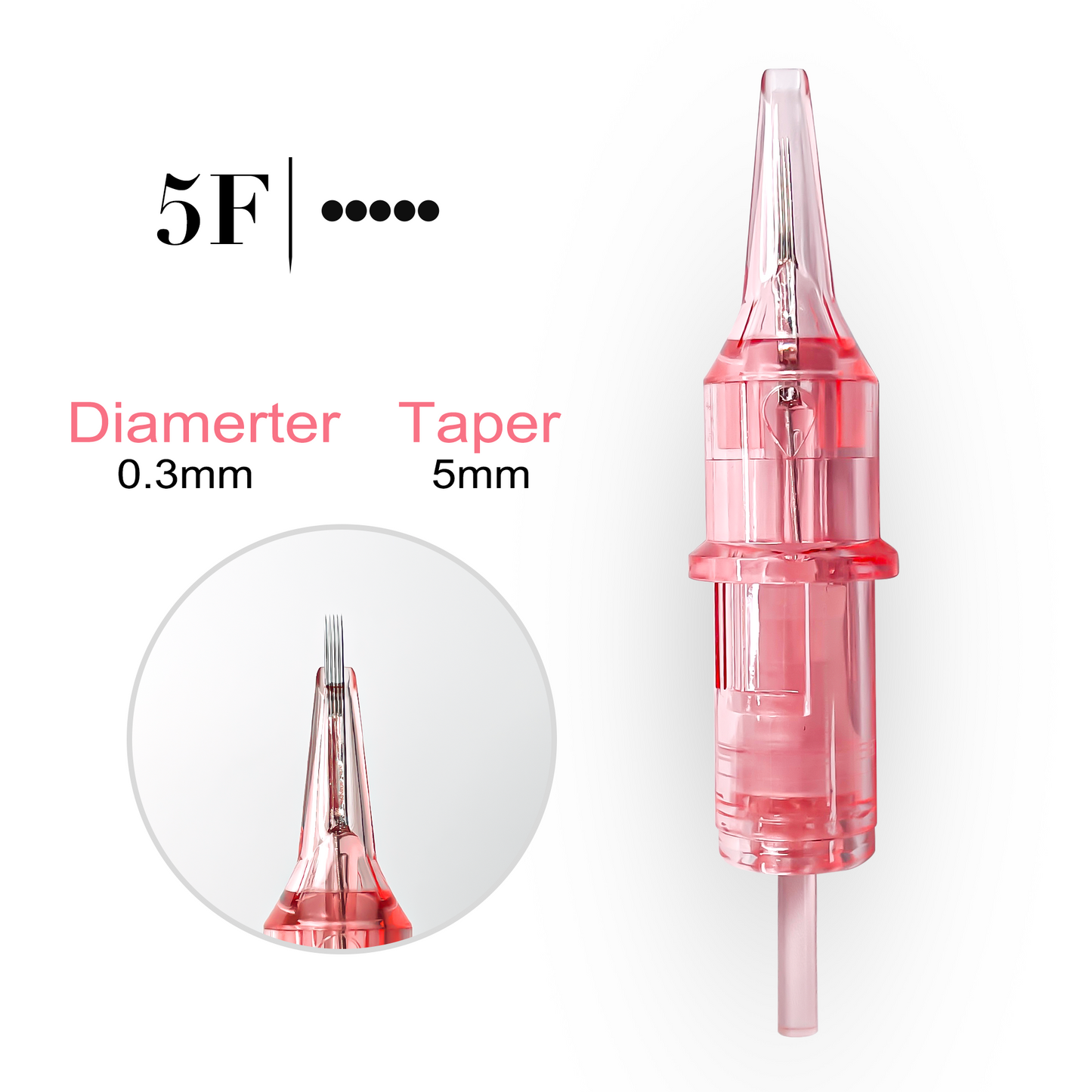 Pink Crystal Universal Cartridge Needles - Professional Cartridges for PMU and Tattoo Artists