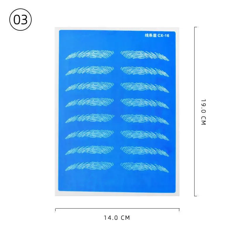 PMU Flexible Practice Skin – Eyebrow & Blank Training Sheets - 11 Styles