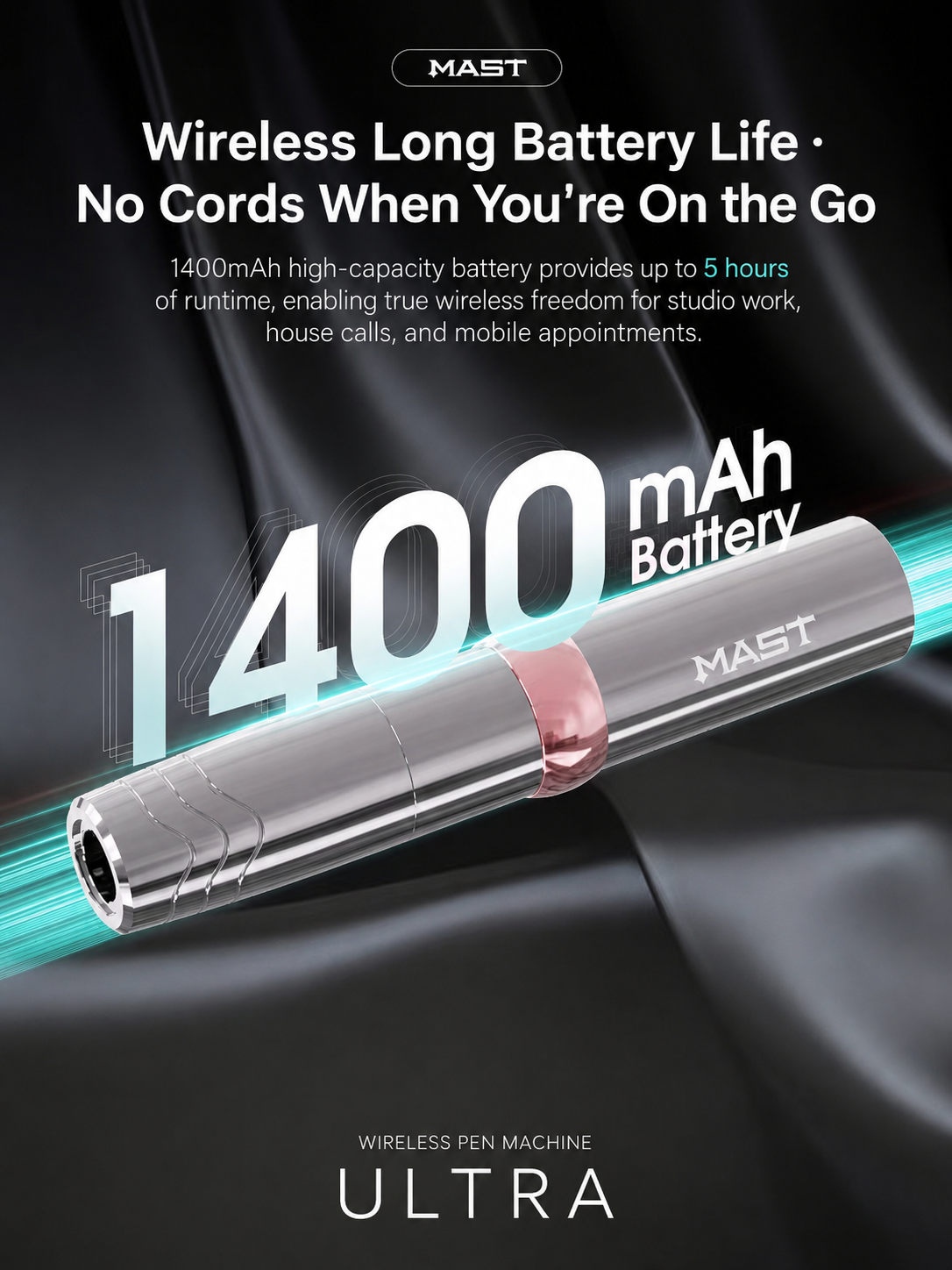 Mast P10 Pro Wireless PMU Machine – Professional Brushless Wireless Tattoo & Permanent Makeup Pen