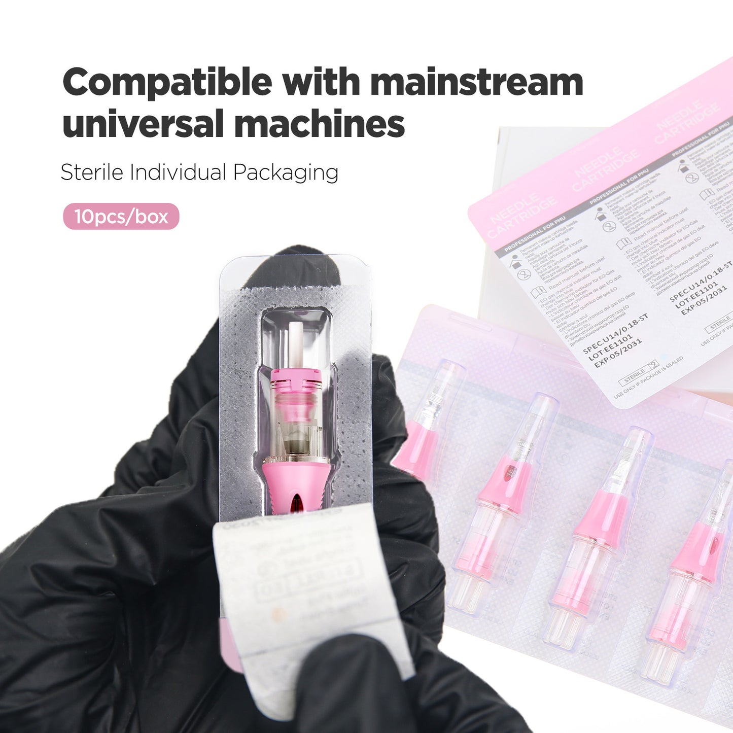V6 Needle Cartridge – Integrated Pink Silicone Design
