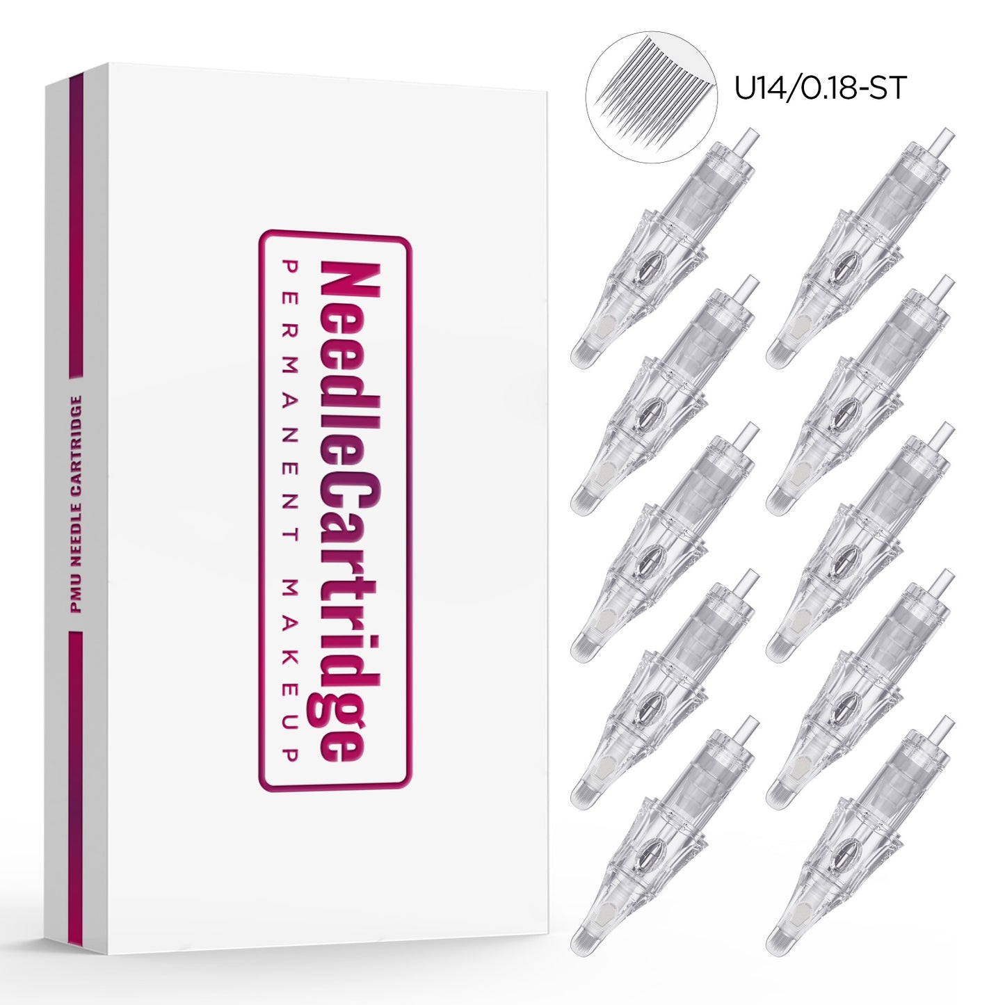 V6 Universal Needle Cartridge – 0.18 Ultra-Fine UX14/0.18-ST (10PCS/Box)