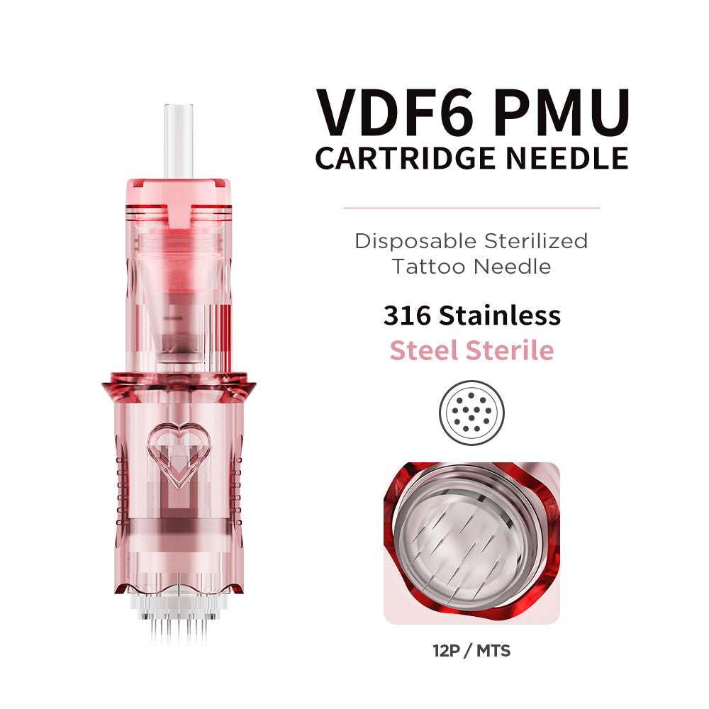V6 Pink & Transparent Needle Cartridge – Standard Model