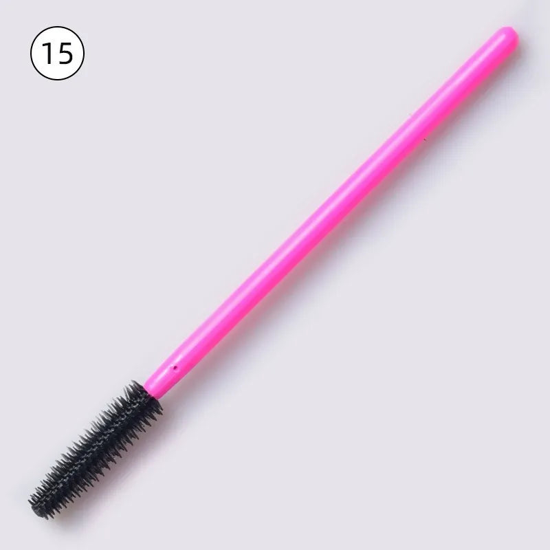 Disposable Silicone Mascara Wands – Colorful Flexible Eyelash & Brow Brushes | 50PCS