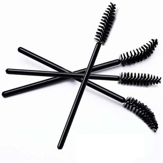 Dual-Use Eyebrow and Eyelash Black Spiral Brush (10 Bags)