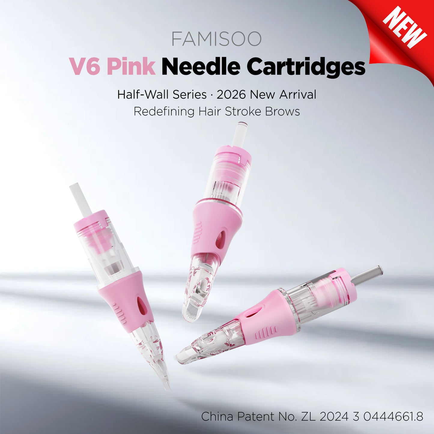V6 Needle Cartridge – Integrated Pink Silicone Design
