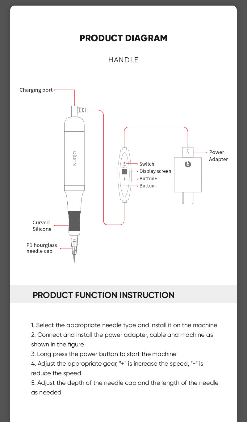 🦈 FAMISOO BIG SHARK 2.5 – PURE1 Series Traditional Needle PMU Machine