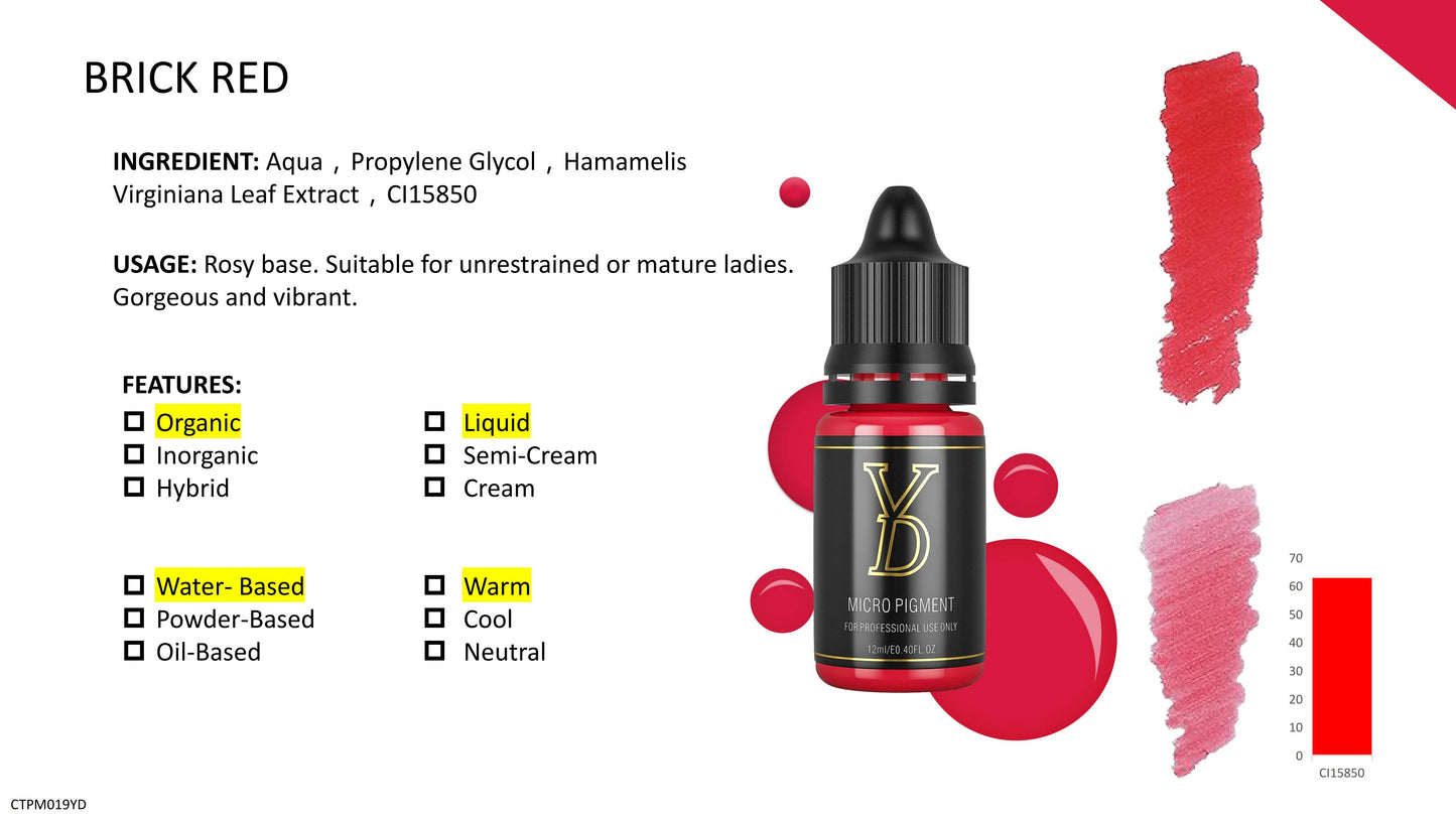 YD PMU Organic Liquid Pigment 12ML Black Cap