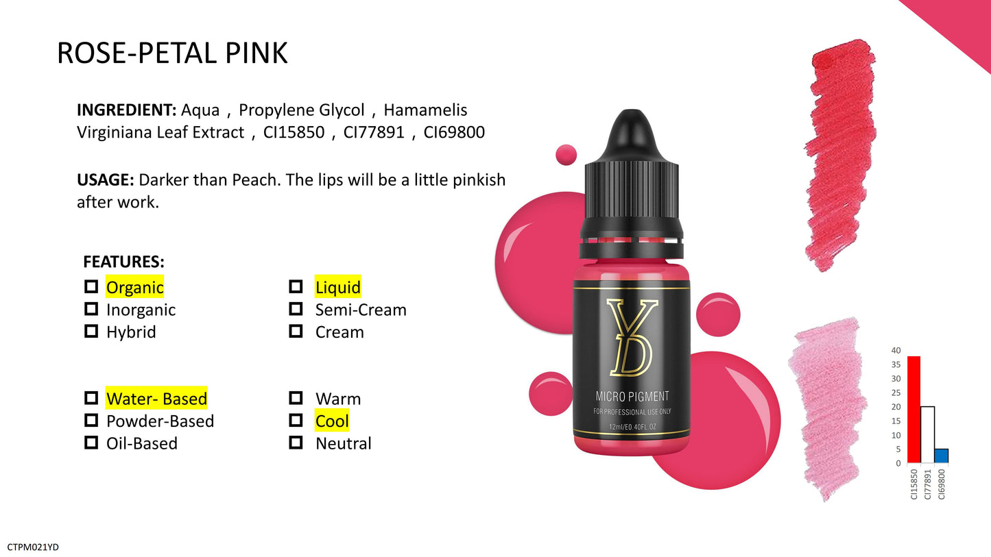 Rose-Petal Pink - YD Organic Pigment