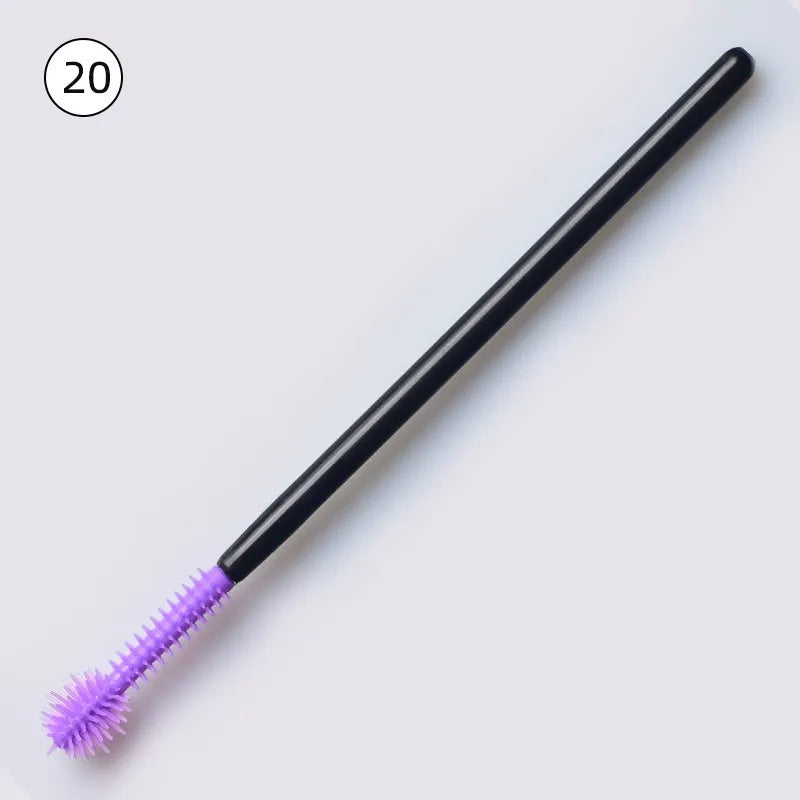 Disposable Silicone Mascara Wands – Colorful Flexible Eyelash & Brow Brushes | 50PCS