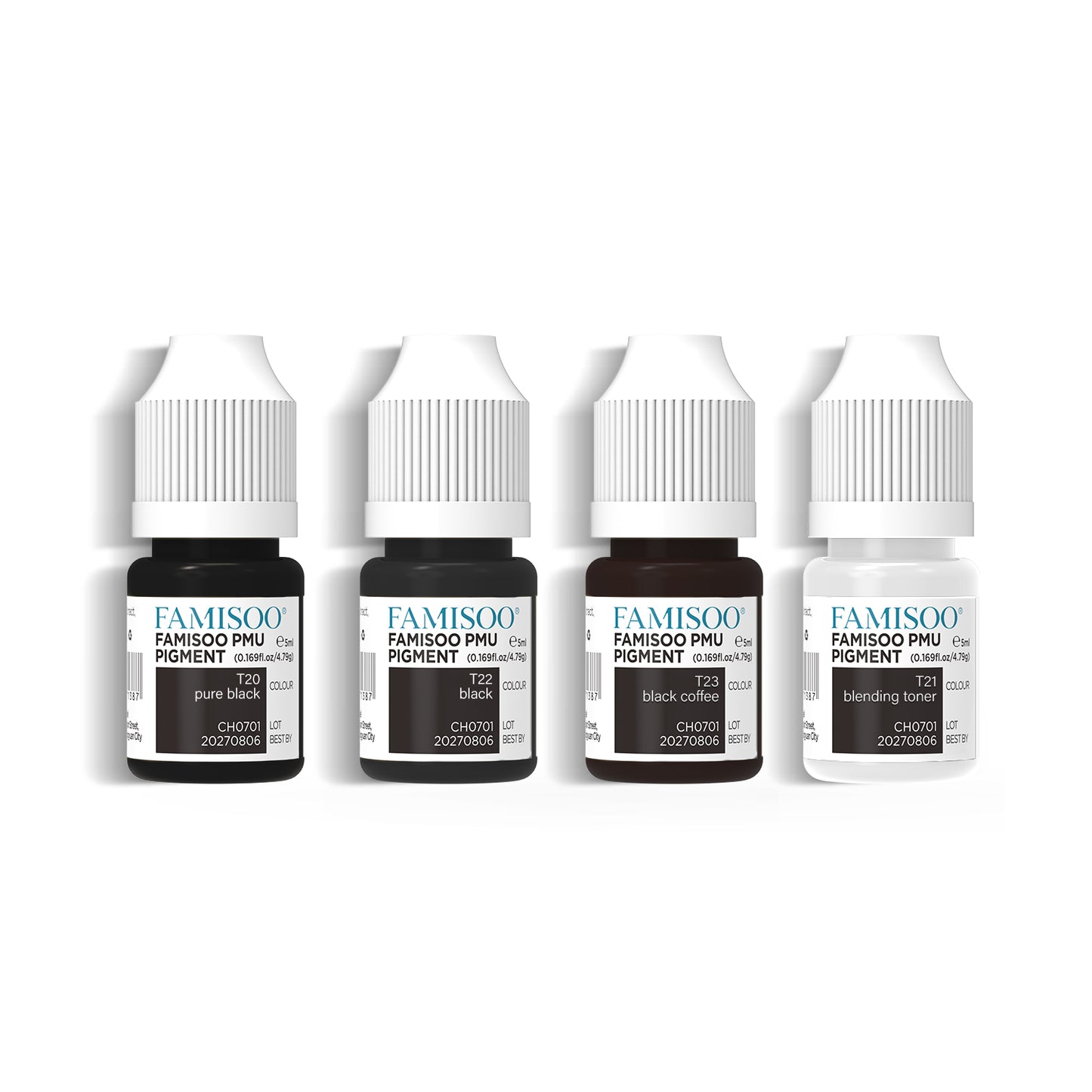 FAMISOO 5ML SMP Scalp Pigments – 4 Shades for Natural Hairline Restoration