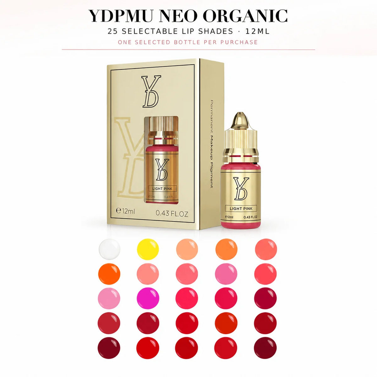 YD NEO Organic Lip Pigments – 25 Individual Shades, 12ml