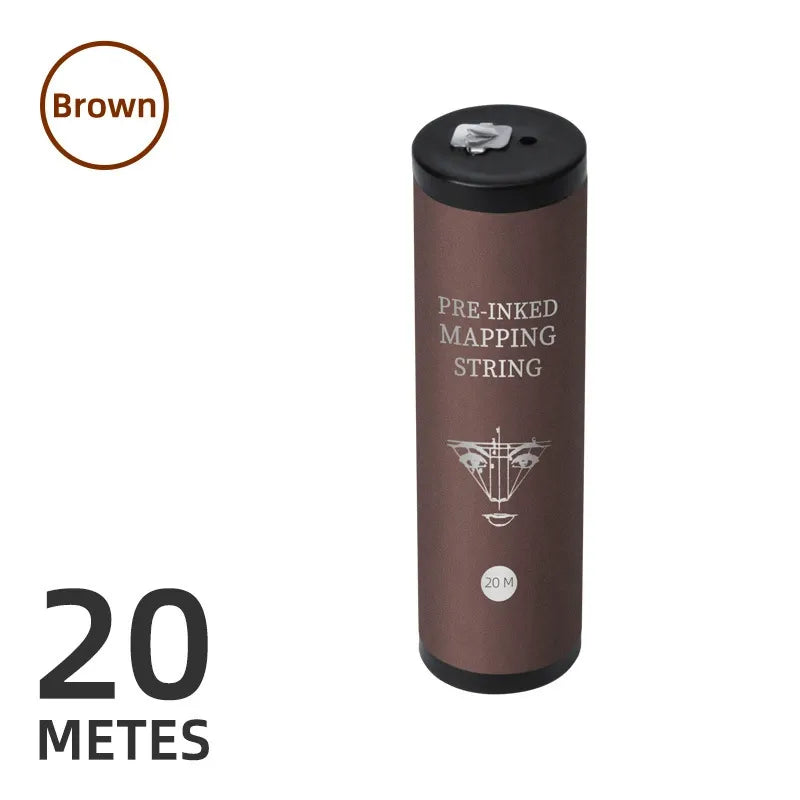 20M Pre-Inked PMU Mapping String | Professional Eyebrow Mapping Thread with Metal Tube Dispenser