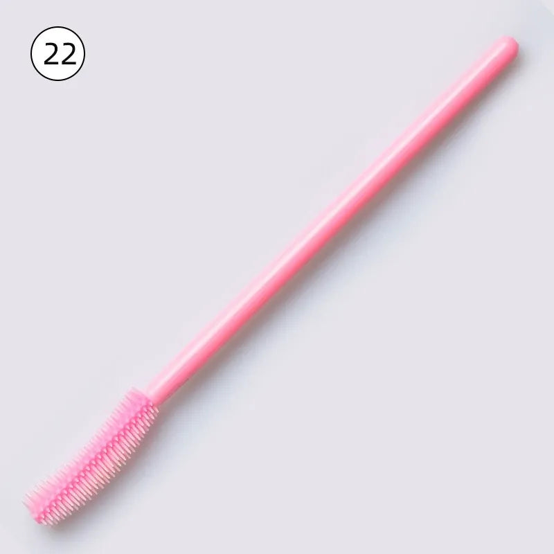Disposable Silicone Mascara Wands – Colorful Flexible Eyelash & Brow Brushes | 50PCS
