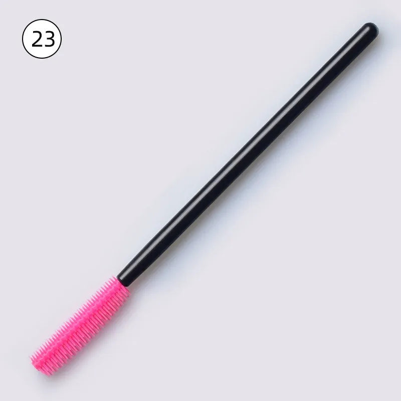 Disposable Silicone Mascara Wands – Colorful Flexible Eyelash & Brow Brushes | 50PCS