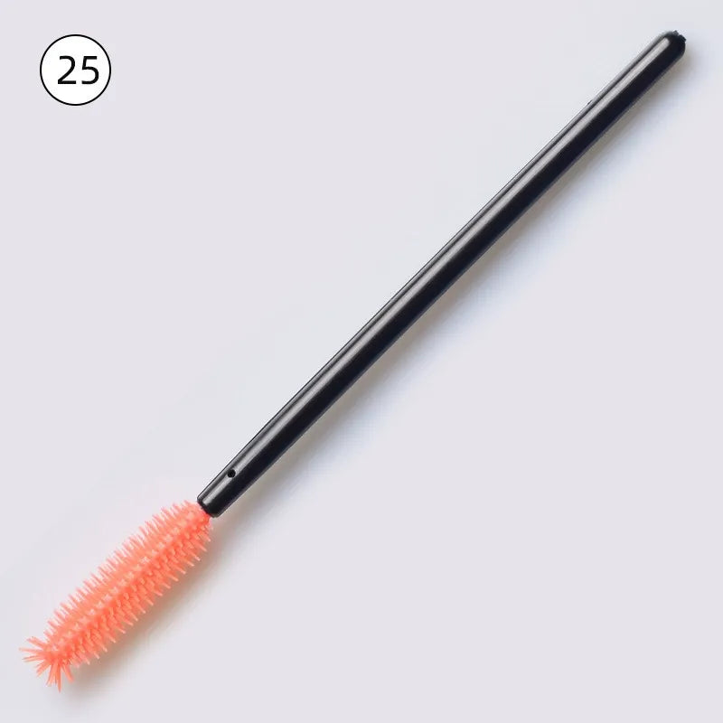 Disposable Silicone Mascara Wands – Colorful Flexible Eyelash & Brow Brushes | 50PCS