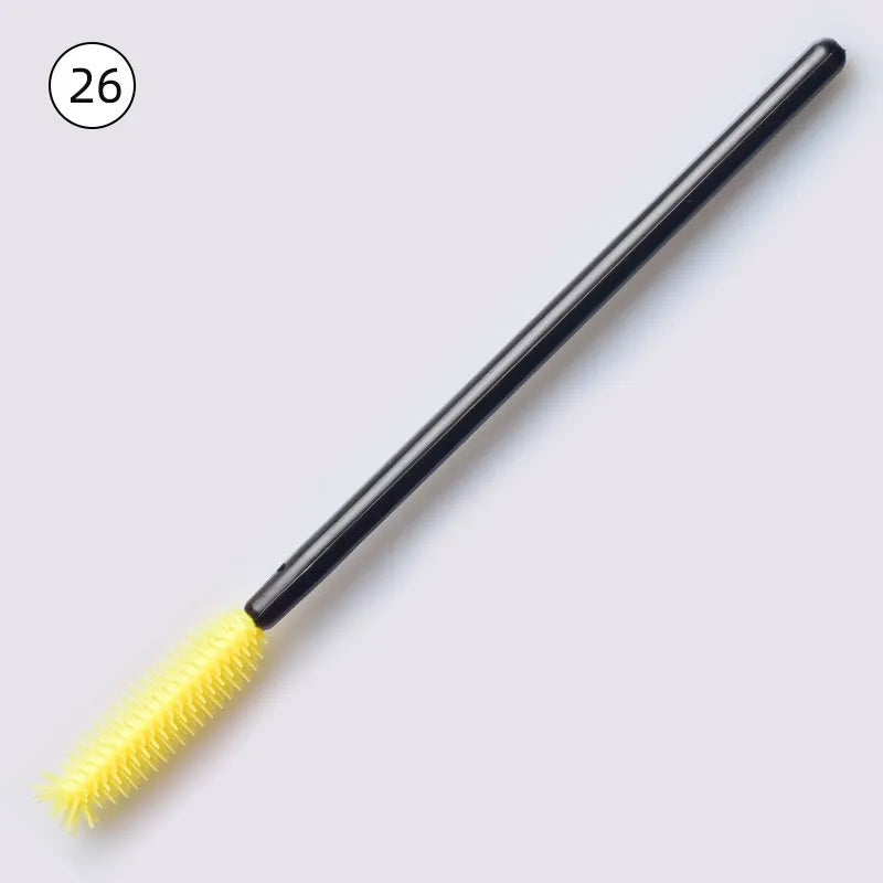 Disposable Silicone Mascara Wands – Colorful Flexible Eyelash & Brow Brushes | 50PCS
