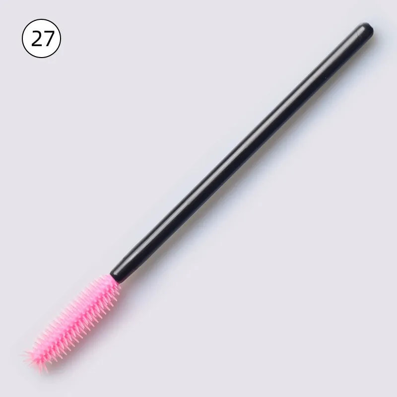 Disposable Silicone Mascara Wands – Colorful Flexible Eyelash & Brow Brushes | 50PCS