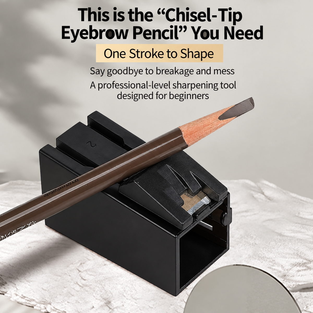 THG Professional Eyebrow Pencil Sharpener – Machete Tip PMU Brow Pencil Shaping Tool