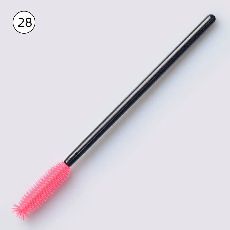 Disposable Silicone Mascara Wands – Colorful Flexible Eyelash & Brow Brushes | 50PCS