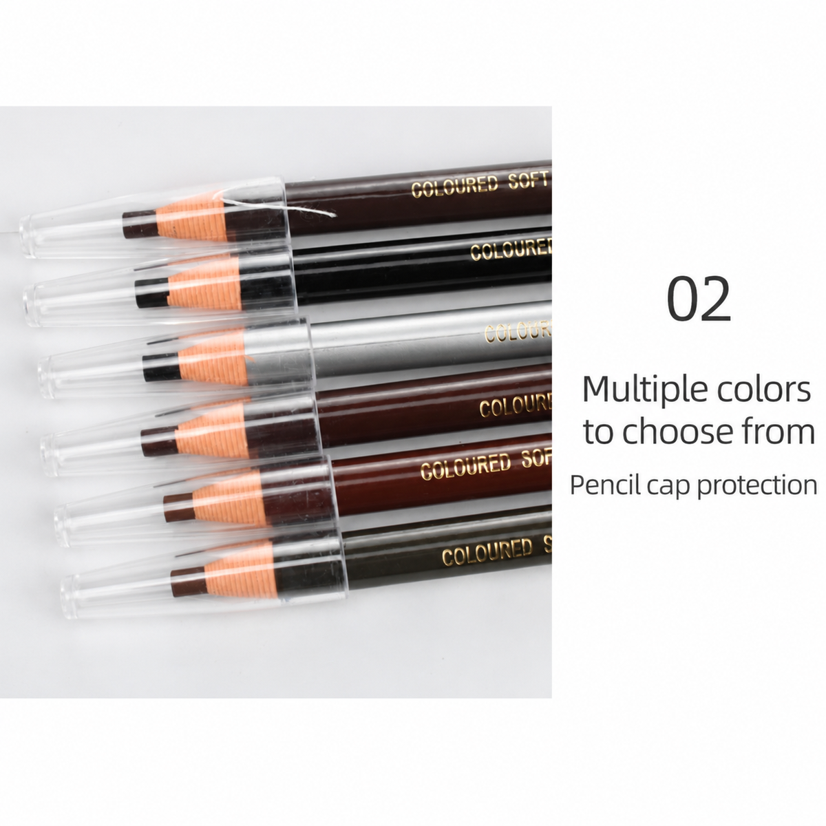 NILAI 1818 Professional Pull-String Eyebrow Pencil – Waterproof Flat-Tip Brow Mapping & Makeup Pencil - 12PCS/PACK