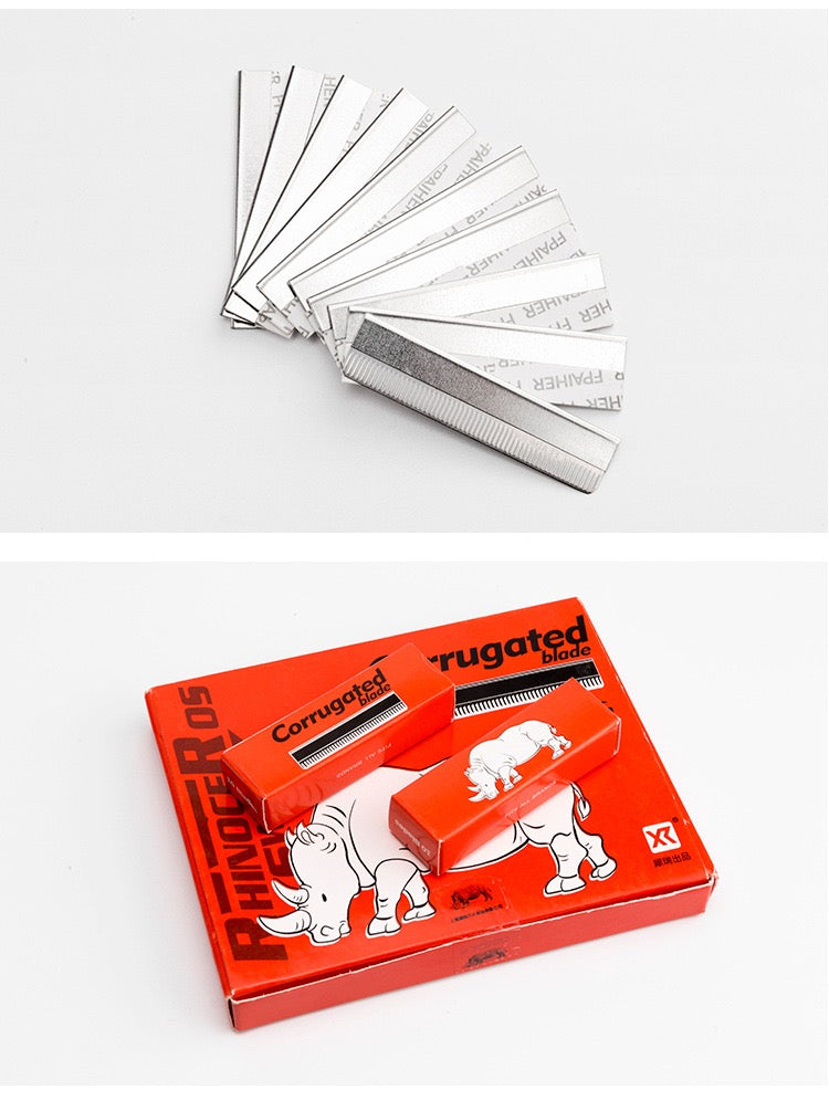 Professional Corrugated Eyebrow Razor Blades – Carbon Steel / Stainless Steel