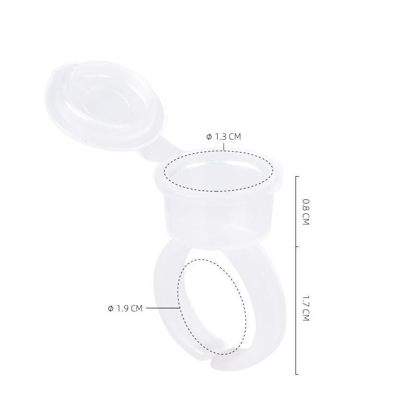 Flip-Cap Pigment Ring Cups – Essential Tool for PMU, Tattoo, and Beauty Salons - 4 Packs