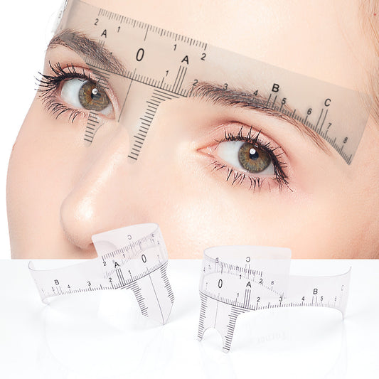 Transparentes Augenbrauenlineal für Nasensteg – Professionelles Augenbrauen-Design-Tool – 25 Stück