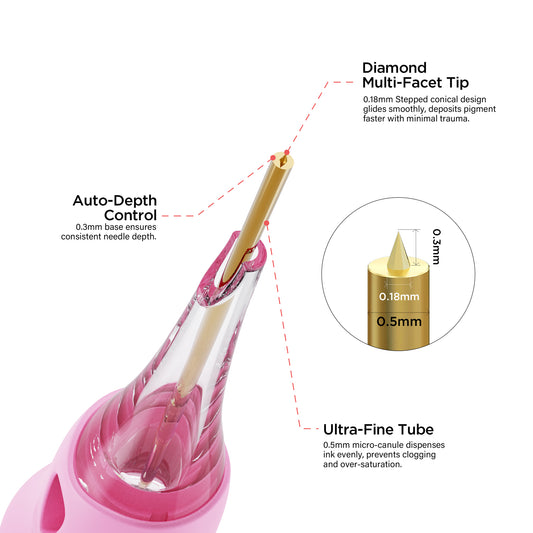 Upgraded Diamond-Shaped Nano Needle - 10 PCS / Box | Universal PMU Cartridge