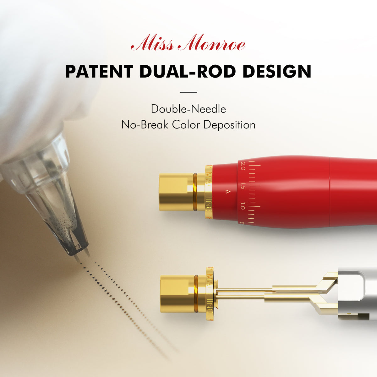 FAMISOO Miss Monroe Double-Needle PMU Machine – Dual-Rod Cartridge System