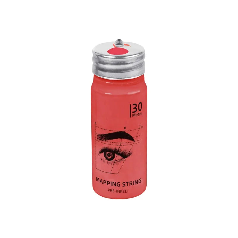 30M Pre-Inked PMU Mapping String – Professional Eyebrow Measuring Thread for Brow Mapping & Permanent Makeup Design