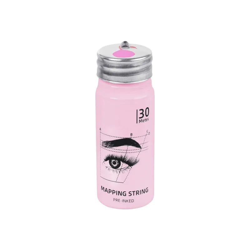 30M Pre-Inked PMU Mapping String – Professional Eyebrow Measuring Thread for Brow Mapping & Permanent Makeup Design
