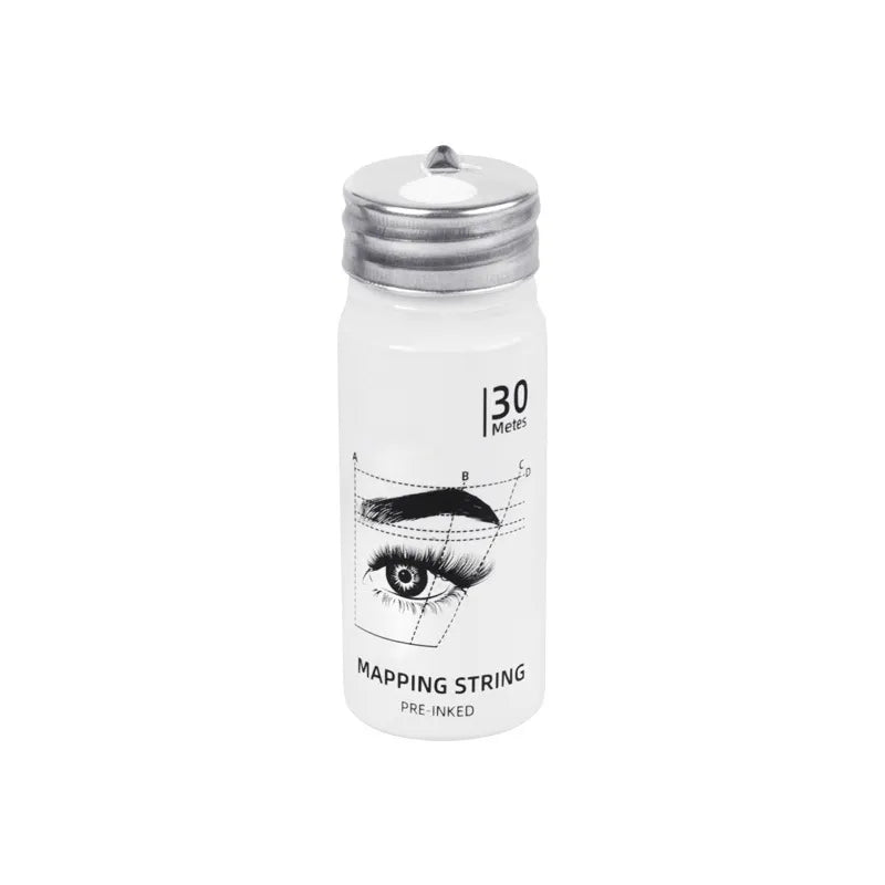 30M Pre-Inked PMU Mapping String – Professional Eyebrow Measuring Thread for Brow Mapping & Permanent Makeup Design