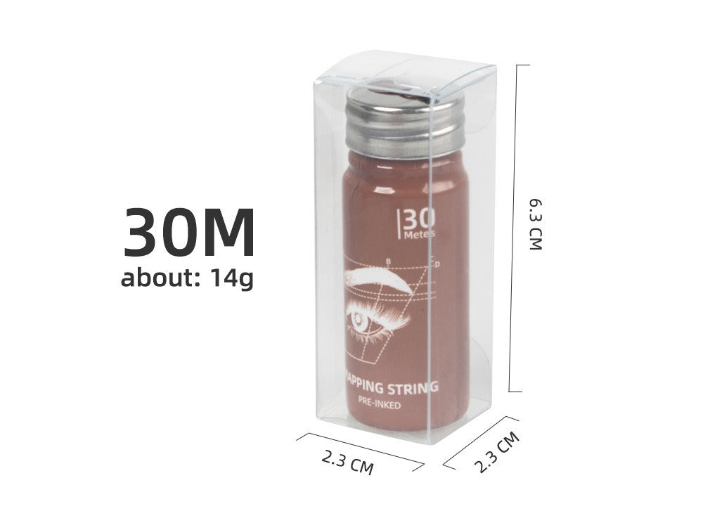 30M Pre-Inked PMU Mapping String – Professional Eyebrow Measuring Thread for Brow Mapping & Permanent Makeup Design
